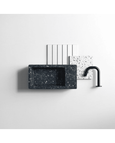 Lave-mains Noir galaxie 36cm Flush 3 Clou Lave-mains Noir galaxie 36cm Flush 3 Clou