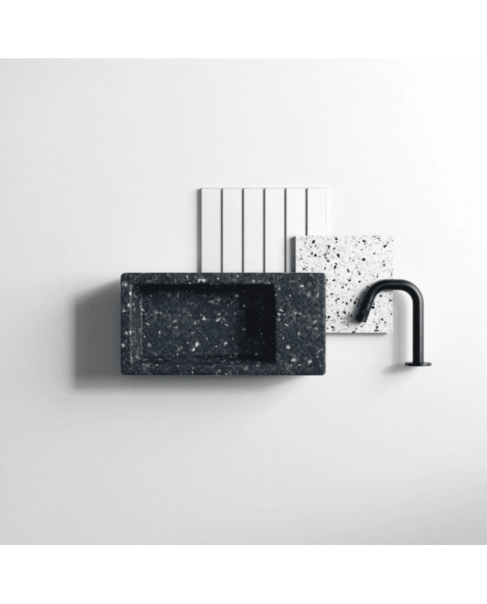 Lave-mains Noir galaxie 36cm Flush 3 Clou