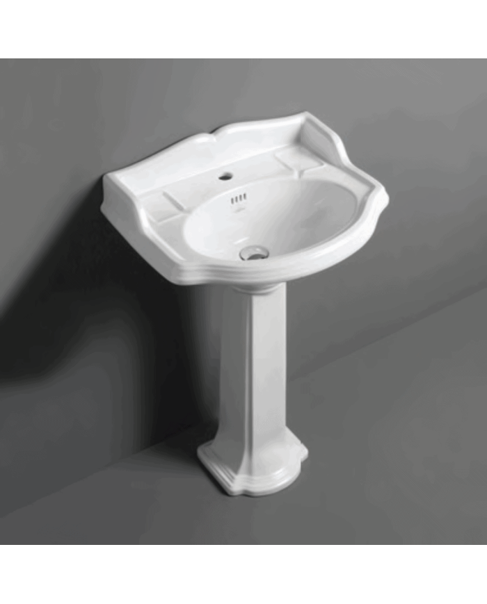 lavabo rétro simas | Céramique italienne avec dosseret