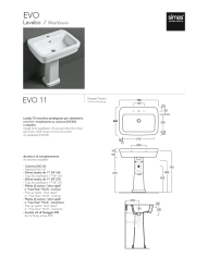 Lavabo rétro Simas | Céramique italienne 70 cm