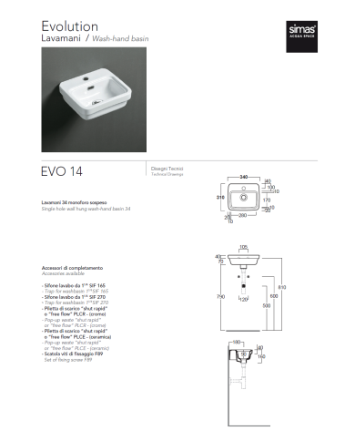 Lave-mains 34 - Simas Lave-mains 34 - Simas