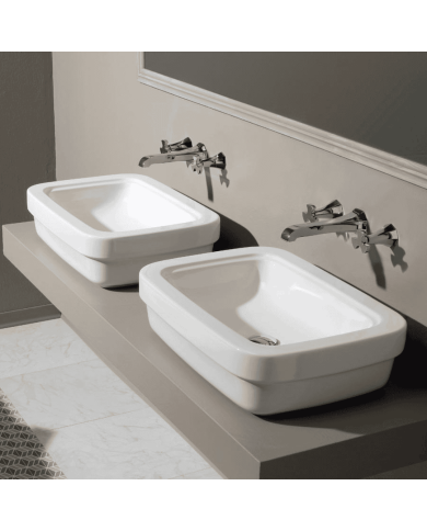 Lavabo suspendu Simas | Céramique italienne 58 cm