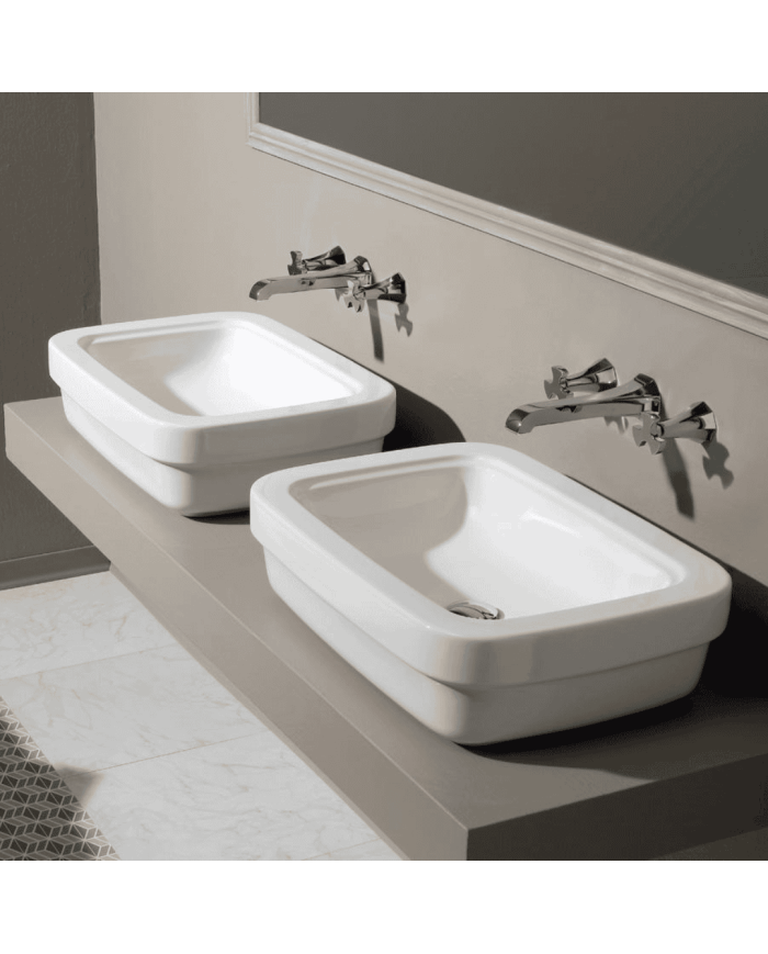 Lavabo suspendu Simas | Céramique italienne 58 cm