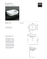 Lavabo suspendu Simas | Céramique italienne 58 cm