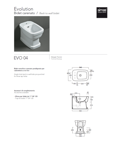 Bidet caréné - Simas Bidet caréné - Simas