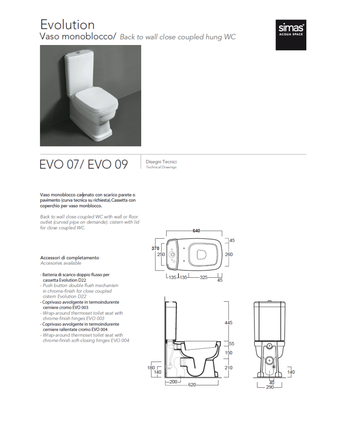 Cuvette monobloc - Simas
