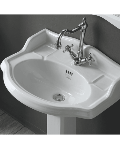 lavabo rétro simas | Céramique italienne avec dosseret