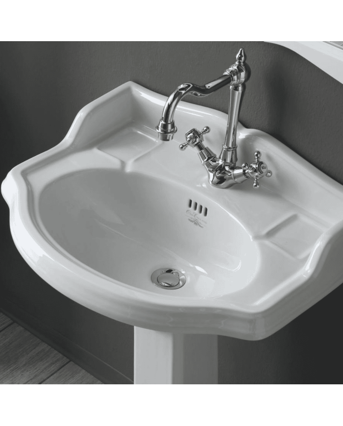 lavabo rétro simas | Céramique italienne avec dosseret