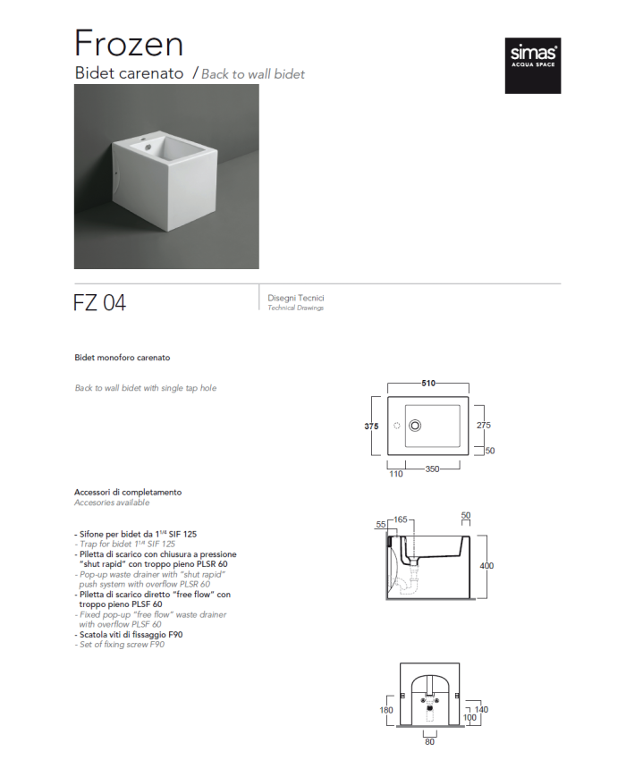 Bidet caréné - Simas
