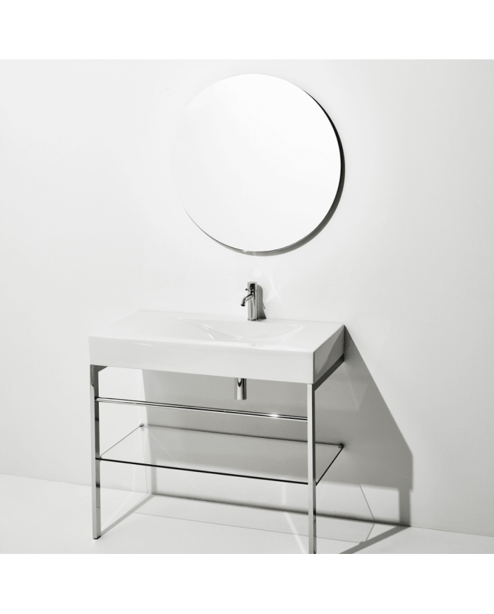 Lavabo suspendu Simas Frozen | Céramique italienne 100 cm