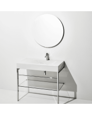 Lavabo suspendu Simas Frozen | Céramique italienne 100 cm