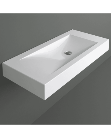 Lavabo suspendu Simas Frozen | Céramique italienne 100 cm