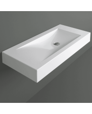 Lavabo suspendu Simas Frozen | Céramique italienne 100 cm