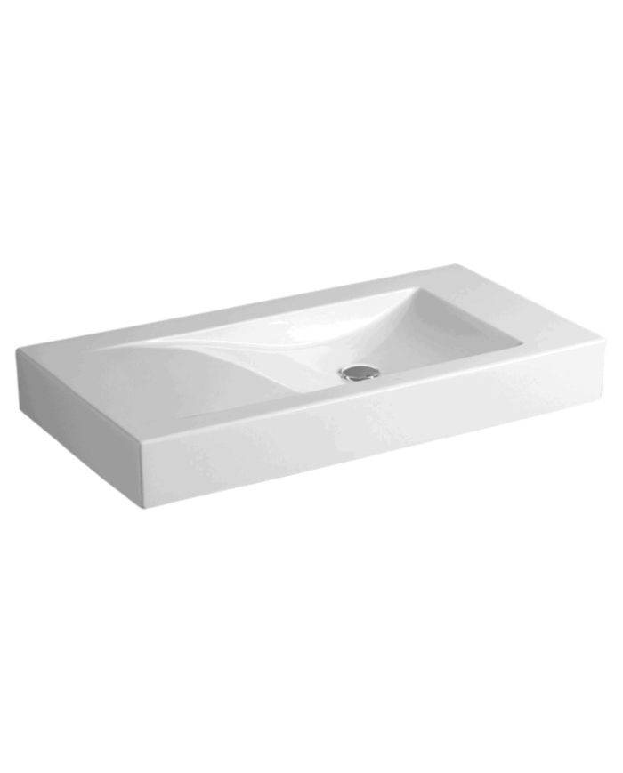 Lavabo suspendu Simas Frozen | Céramique italienne 100 cm