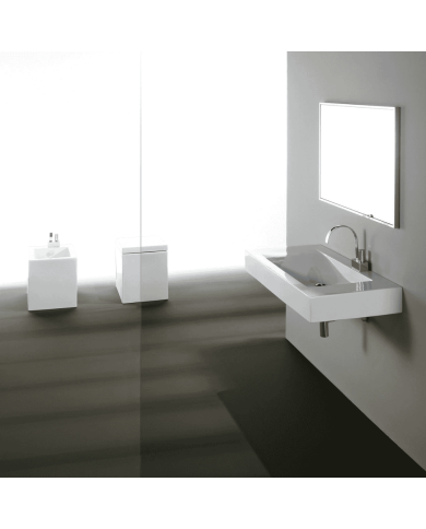 Lavabo suspendu Simas Frozen | Céramique italienne 100 cm
