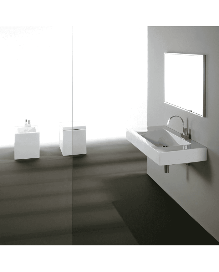 Lavabo suspendu Simas Frozen | Céramique italienne 100 cm