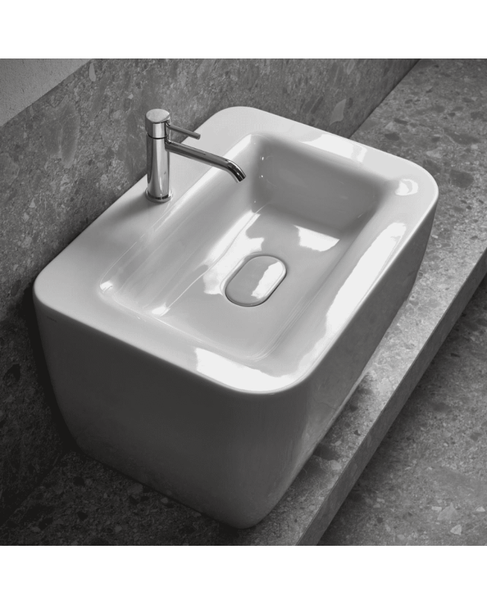 Lavabo suspendu Simas | Céramique artisanale italienne