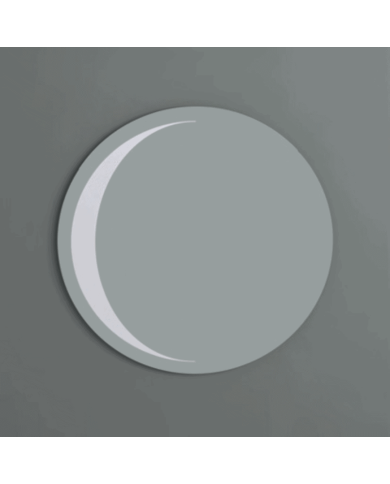 miroir rétro éclairé Simas | Miroir rond 80cm