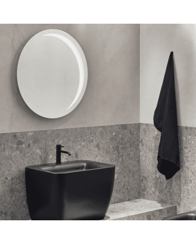 miroir rétro éclairé Simas | Miroir rond 80cm