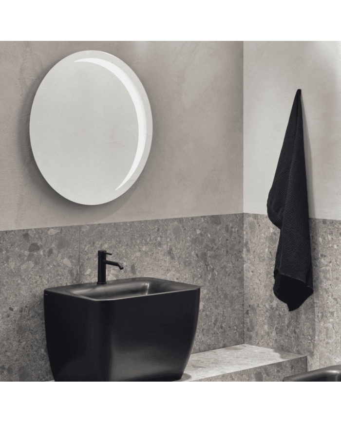 miroir rétro éclairé Simas | Miroir rond 80cm