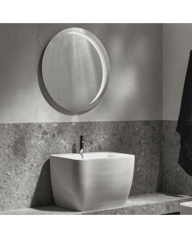 miroir rétro éclairé Simas | Miroir rond 80cm