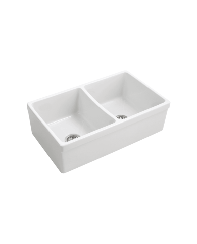 évier cuisine simas | Double cuve céramique 83 cm