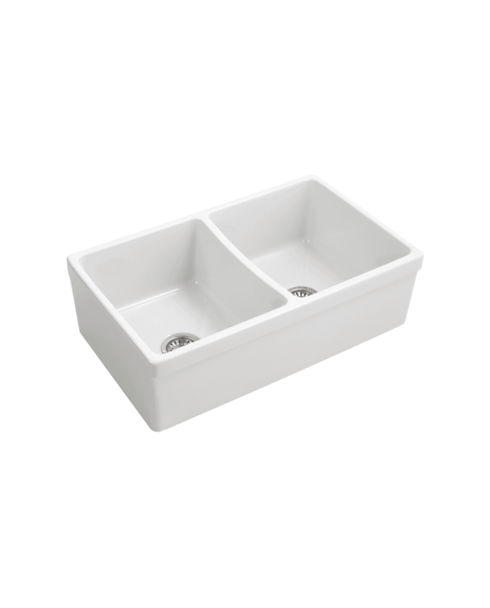 évier cuisine simas | Double cuve céramique 83 cm