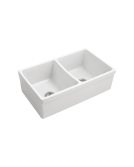 évier cuisine simas | Double cuve céramique 83 cm