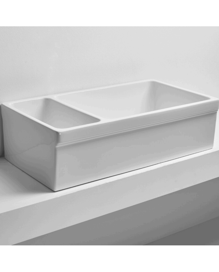 évier cuisine simas | Céramique artisanale 90 cm