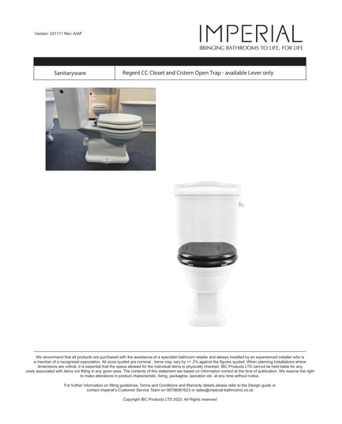 Cuvette monobloc - Regent Imperial