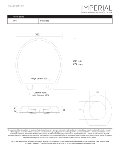 Abattant Oval - Imperial Abattant Oval - Imperial