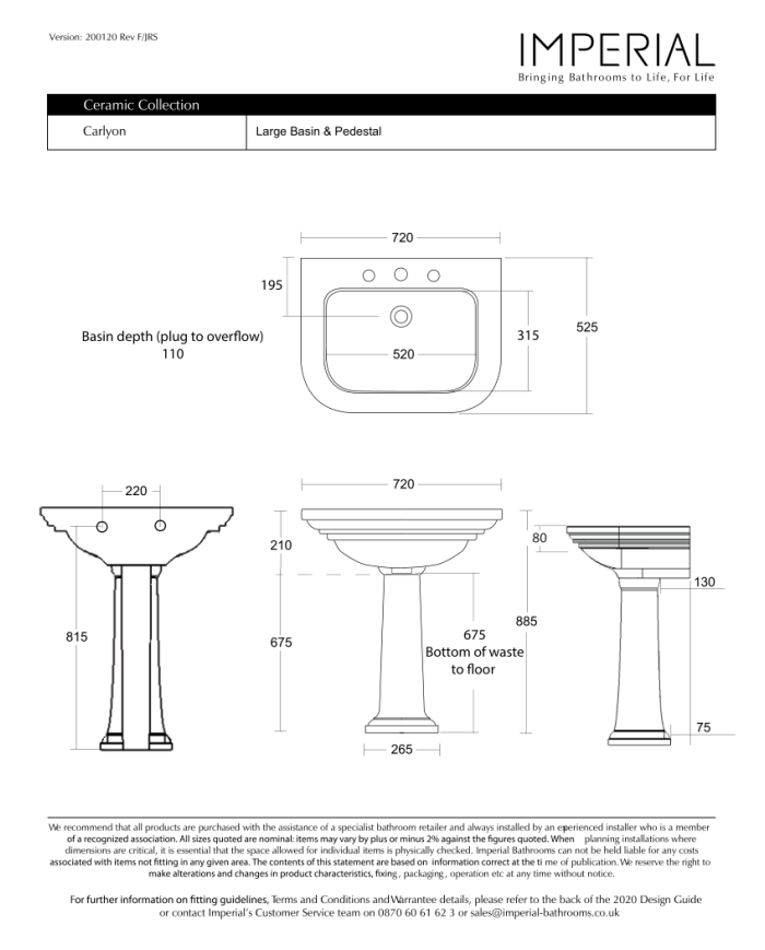 Lavabo 61 - Carlyon Imperial