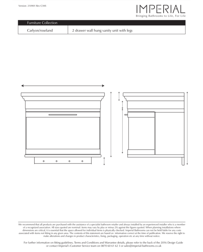 meuble suspendu carlyon imperial | Imperial