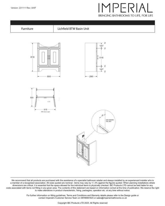 Meuble sous-vasque - Lichfield Imperial