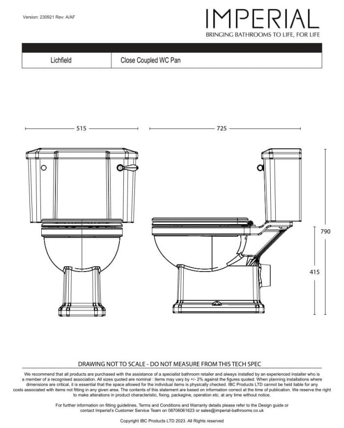 Cuvette réservoir monobloc Lichfield Imperial