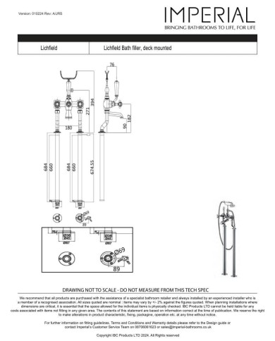 Mélangeur sur pied Lichfield Imperial Mélangeur sur pied Lichfield Imperial