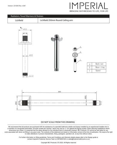 tête de douche imperial | Lichfield rétro chromée