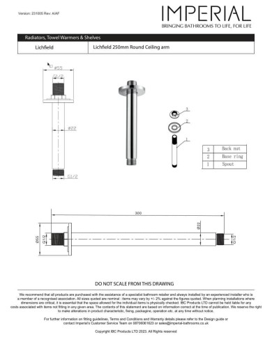 Tête de douche Imperial