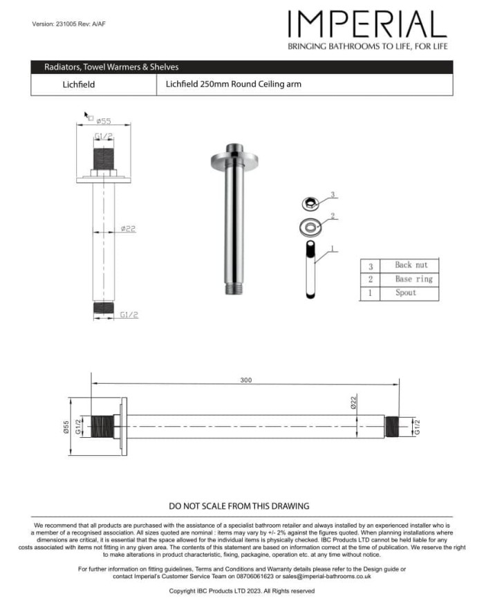 Tête de douche Imperial