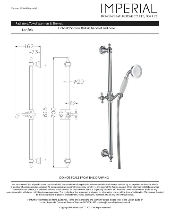 Kit de douche Lichfield Imperial