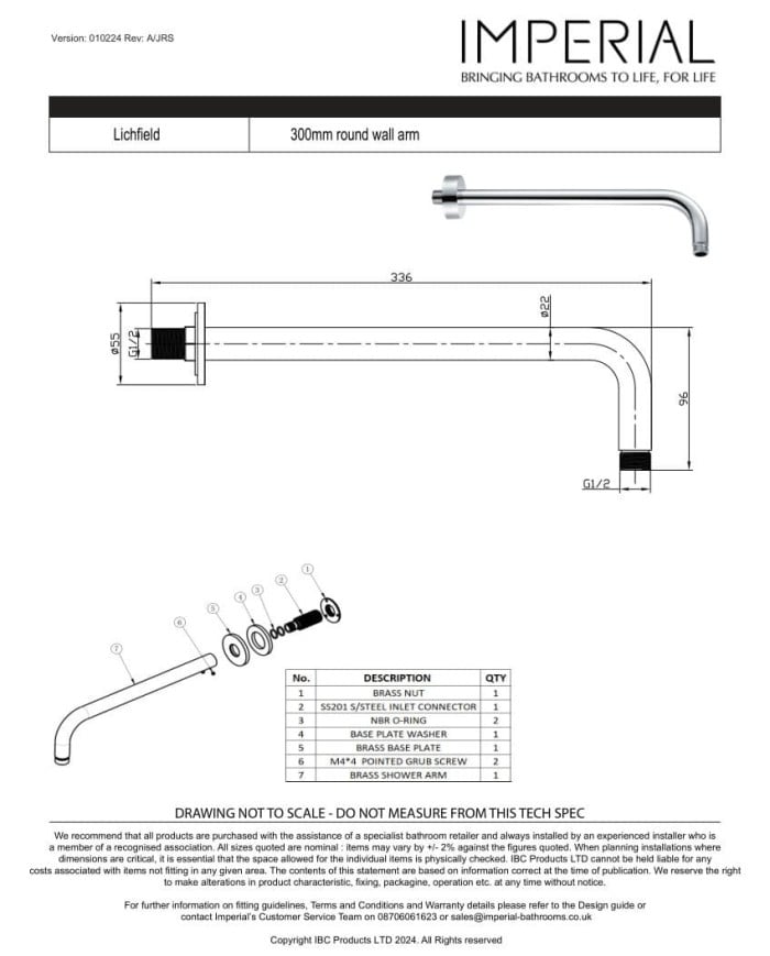 Pomme de douche Lichfield Imperial