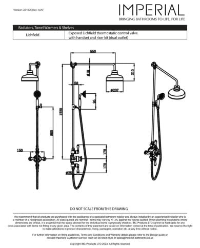 Kit de douche 200 - Lichfield Imperial