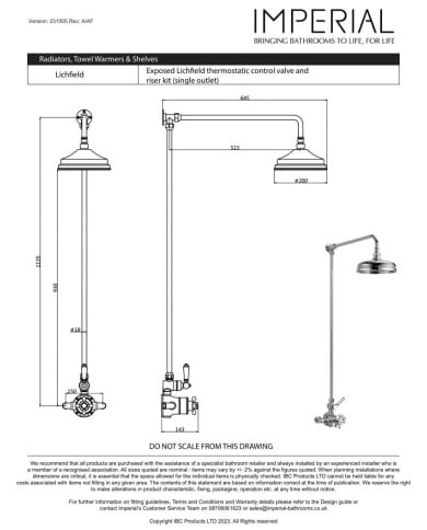 Kit de douche Lichfield Imperial