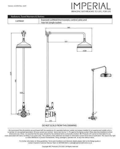 kit douche imperial lichfield | Robinetterie anglaise vintage