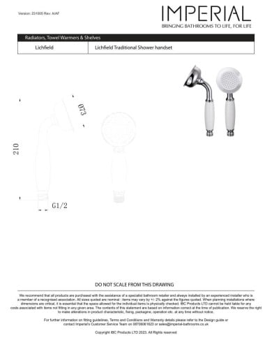 Douchette Lichfield Imperial Douchette Lichfield Imperial