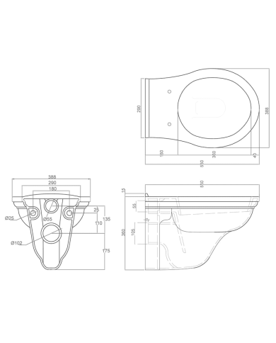 WC suspendu Astoria Deco Imperial