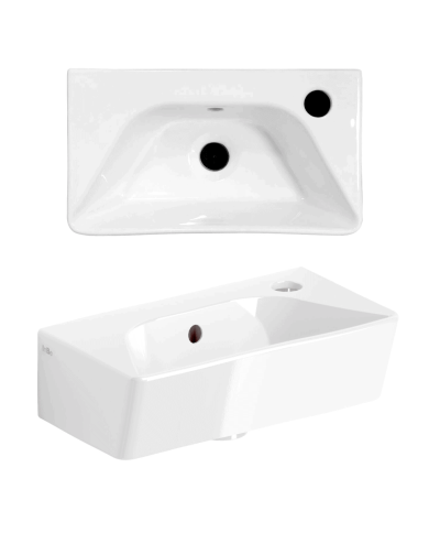 lave mains clou inbe | Céramique rectangle 1 trou