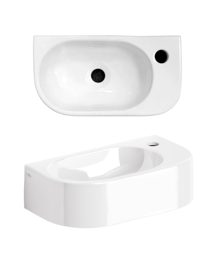 lave mains clou | Série InBe céramique blanche