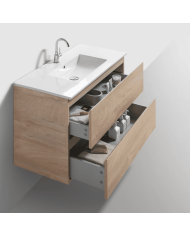 Meuble 120cm 2 tiroirs + miroir LED - InBe - Clou Meuble 120cm 2 tiroirs + miroir LED - InBe - Clou