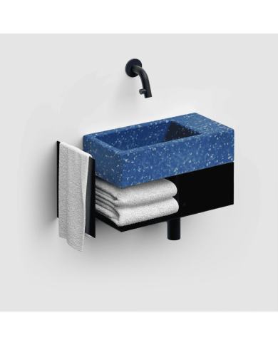 armoire salle de bain clou | Flush 3 noire